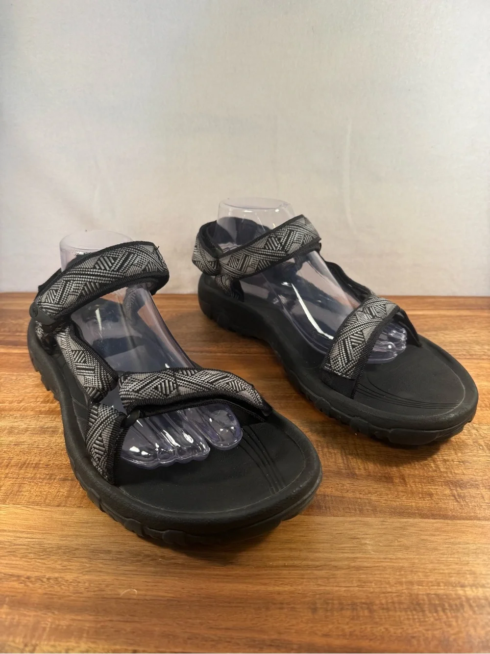 TEVA Men's Hurricane XLT3 Black/Gray/White Adjustable Sandals Size 10
